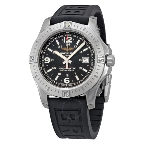 breitling colt mens stainless steel rubber strap watch|Breitling rubber strap 20mm.